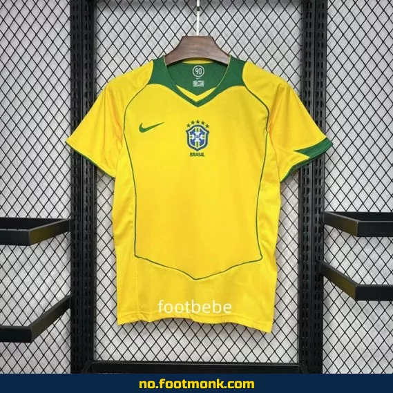 Brasil Vintage 2004 Hjemmedrakt – Autentisk Fotballdrakt for Voksne og Barn
