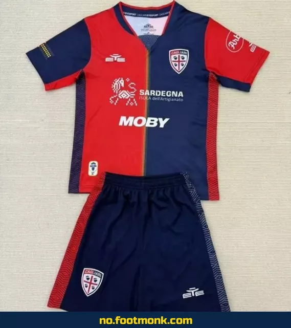 Cagliari Calcio hjemmedrakt for barn 2025-2026 – Kjøp offisiell fotballdrakt for barn på nett