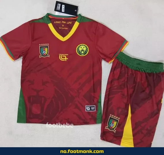 Kamerun fotballdrakt barn 2025–2026 borte – Offisiell drakt, fotballtrøye for barn, fotballdrakter til salgs