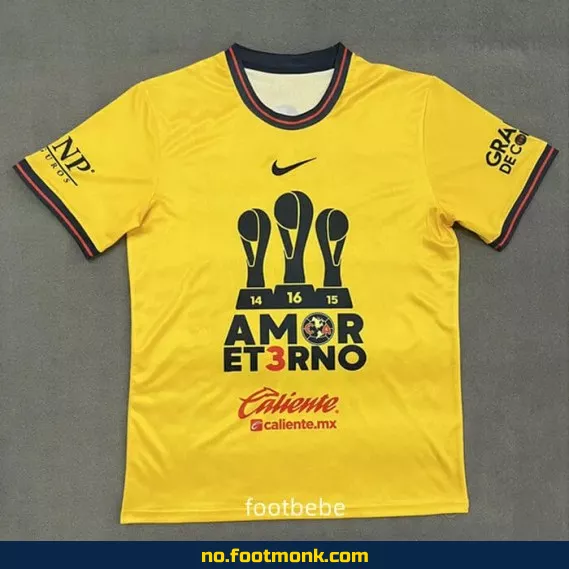 Club América 2024 Authentic Fotballdrakt – Tre Mesterskap Gul – Offisiell Fotballtrøye for Voksne og Barn | Fotballdrakter på Nett