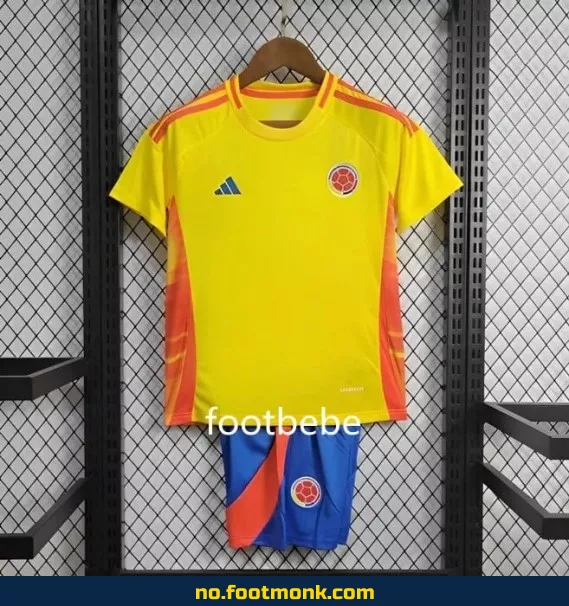 Colombia hjemmedrakt 2024/2025 for barn – gul fotballdrakt med trykk