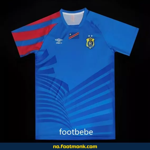 Kongo 2023/2024 Hjemmedrakt i blå – Offisiell fotballdrakt for barn og voksne | Fotballtrøye med navn, autentisk design | Kjøp fotballdrakter online