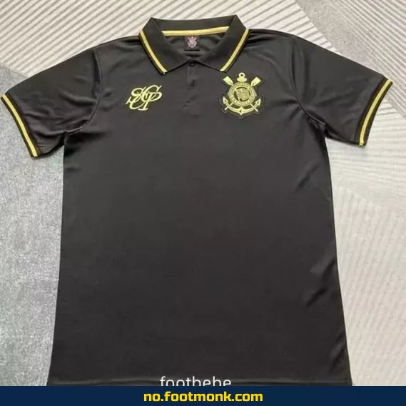 Corinthians 2025-2026 Svart Polo Fotballdrakt – Offisiell Klubbtrøye for Voksne og Barn