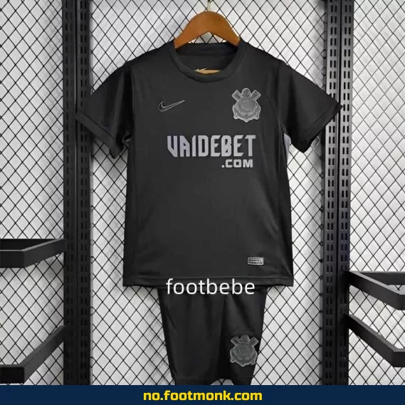 Corinthians fotballdrakt barn 2024-2025 borte svart – Offisiell drakt