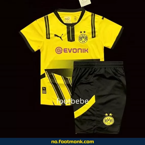 Borussia Dortmund Fotballdrakt Barn 2024-2025 Champions League – Kjøp Offisiell Fotballdrakt for Barn på Nett