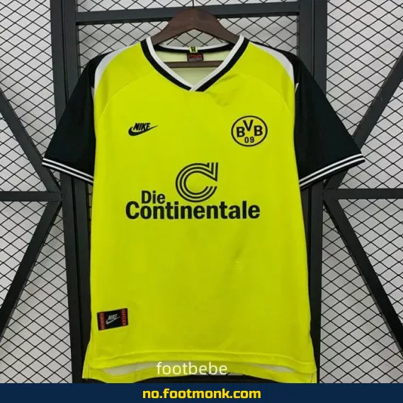 Vintage Borussia Dortmund Hjemmedrakt 1995-1996 – Autentisk Fotballdrakt for Voksne og Barn