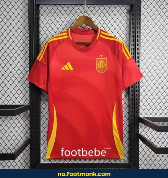 Spanias hjemmefotballdrakt til EM 2024 (rød) – Offisiell fotballdrakt for voksne og barn