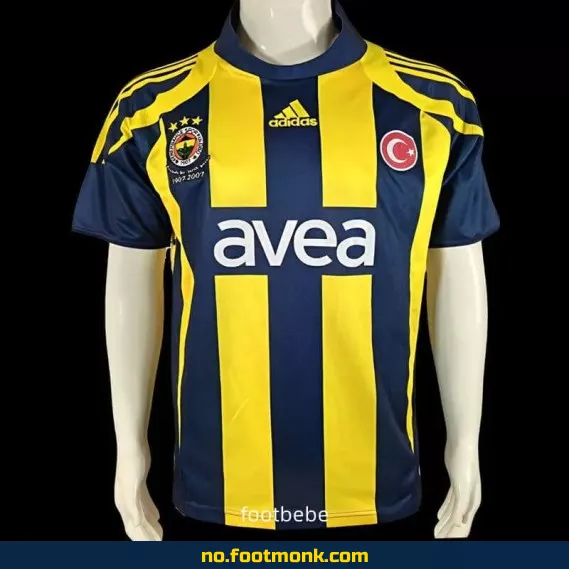 Fenerbahçe Vintage Fotballdrakt 2007-2008 Hjemme – Autentisk Fotballtrøye