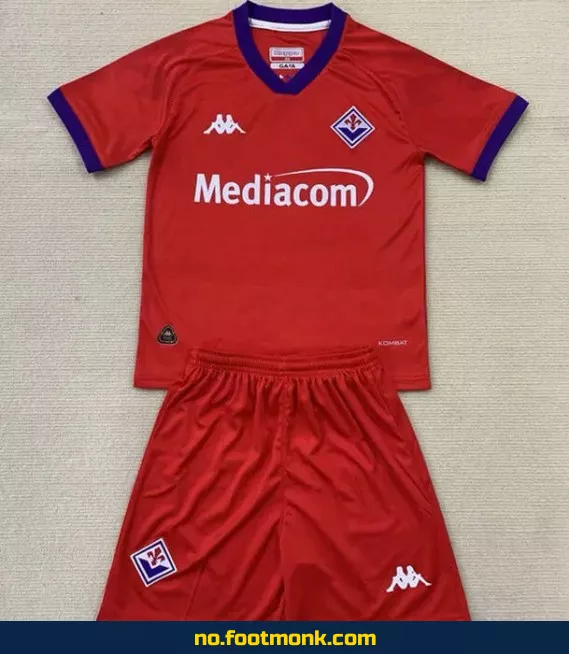 Fiorentina Fotballdrakt for Barn 2024-2025 Tredje Drakt Rød – Offisiell Klubbtrøye