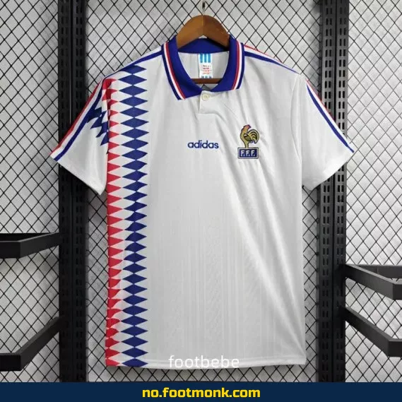 Frankrike Vintage 1994 Hjemmedrakt Hvit – Autentisk Fotballdrakt