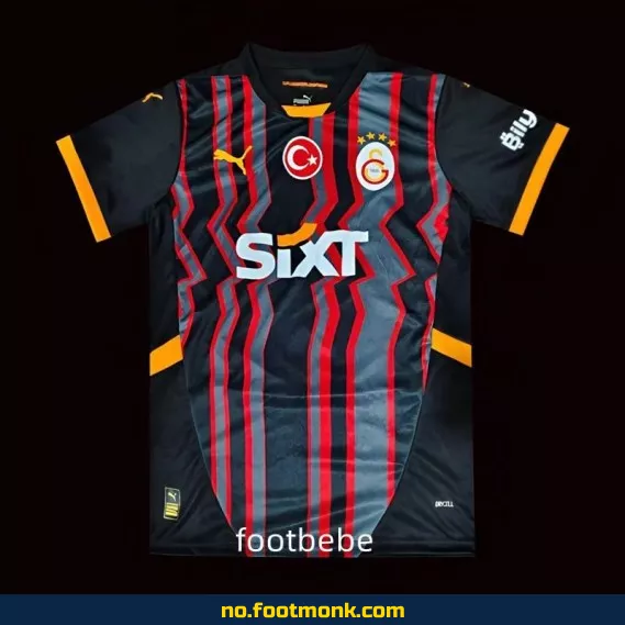 Galatasaray 2024/2025 Tredjedrakt i svart – Offisiell fotballdrakt for voksne og barn | Kjøp nå