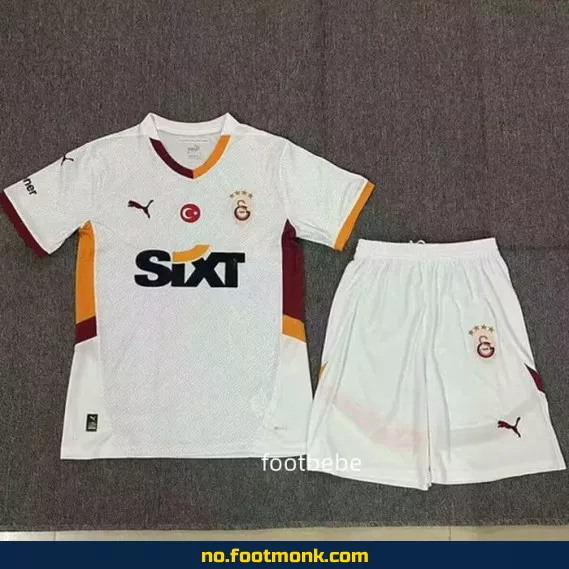 Galatasaray Fotballdrakt Barn 2024-2025 Hjemme Hvit – Offisiell Klubbdrakt