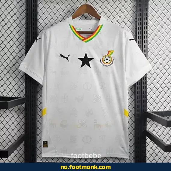Ghana hjemmedrakt 2024-2025 – Hvit fotballdrakt for barn og voksne | Offisiell drakt | Kjøp nå