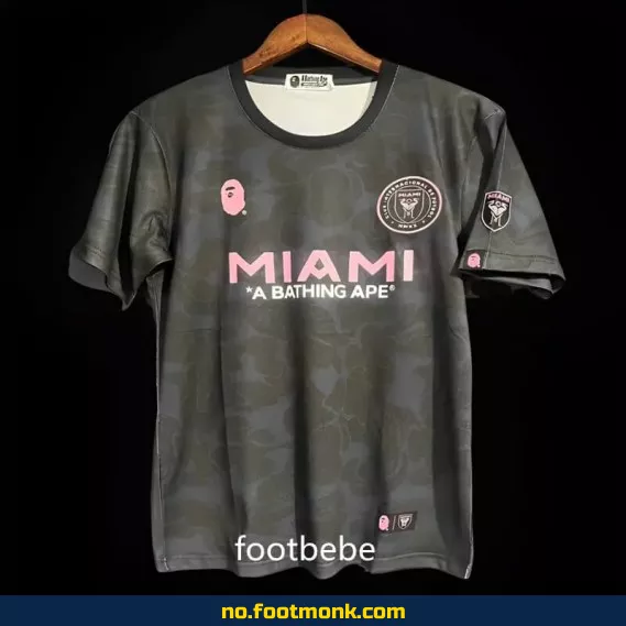 Inter Miami x BAPE 2023/2024 Svart Camouflage Fotballdrakt – Offisiell Drakt for Voksne og Barn