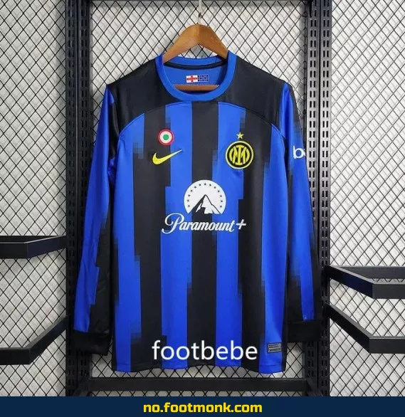 Inter Milan hjemmedrakt 2023-2024 langermet – Offisiell fotballdrakt for voksne og barn