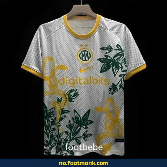 Inter Milan 2024/2025 Hjemmedrakt Japan Edition – Hvit/Gul – Fotballdrakt for Voksne/Barn – Offisiell Klubbdrakt med Trykk – Kjøp Nå