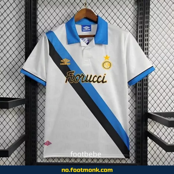 Inter Milan Vintage Fotballdrakt 1994-1995 (Bortedrakt) – Autentisk Retro Trøye for Voksne og Barn – Offisiell Fotballdrakt med Navn – Kjøp Nå!