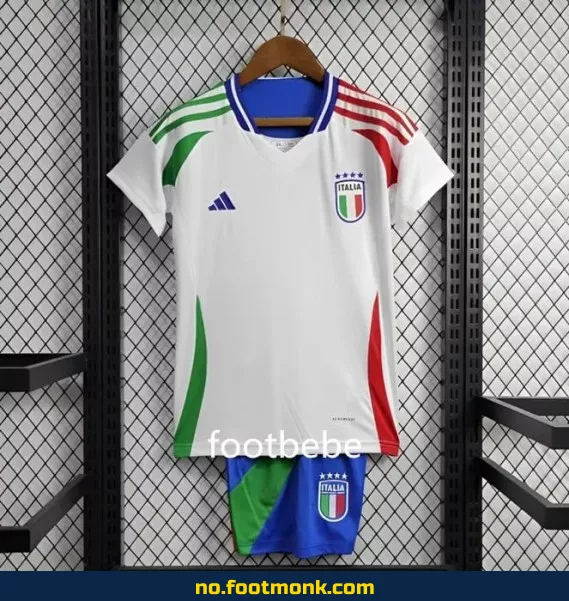Italiensk barnedrakt til EM 2024 – Hvit fotballdrakt for barn