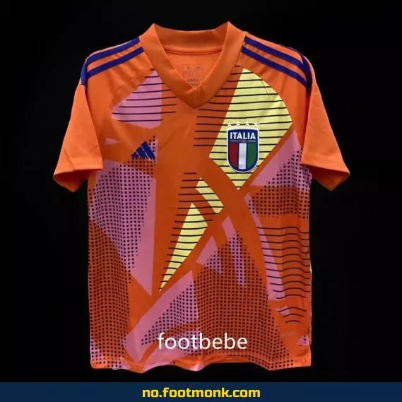 Italias keeperdrakt til EM 2024 – oransje fotballdrakt – offisiell replica