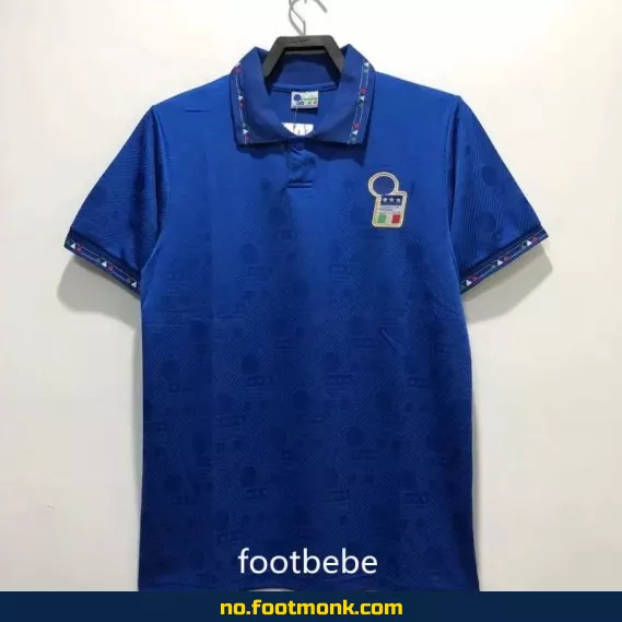 Italiensk Vintage Fotballdrakt 1994 Hjemmebane Blå – Offisiell Fotballdrakt, Fotballtrøye med Trykk