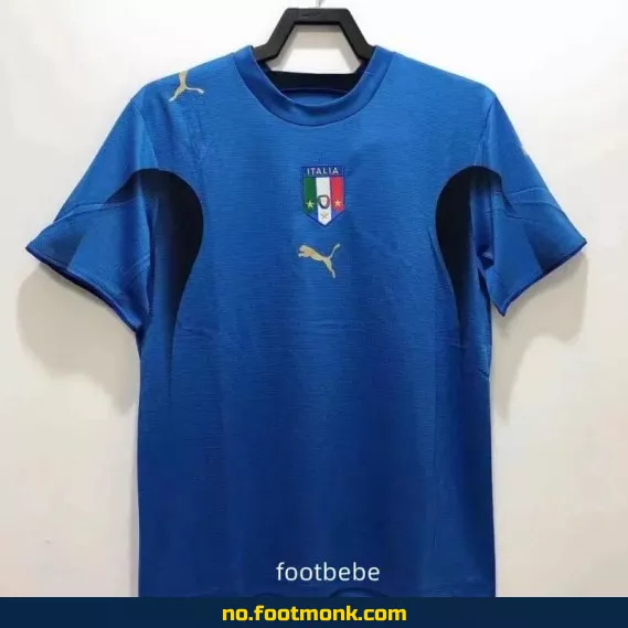 Autentisk Italias fotballdrakt 2006 hjemme – vintage blå fotballtrøye
