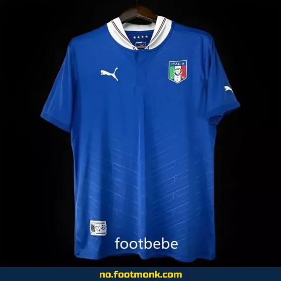 Italiensk vintage fotballdrakt 2012 hjemmebane blå – offisiell drakt, fotballtrøye med navn, fotballdrakter for voksne og barn