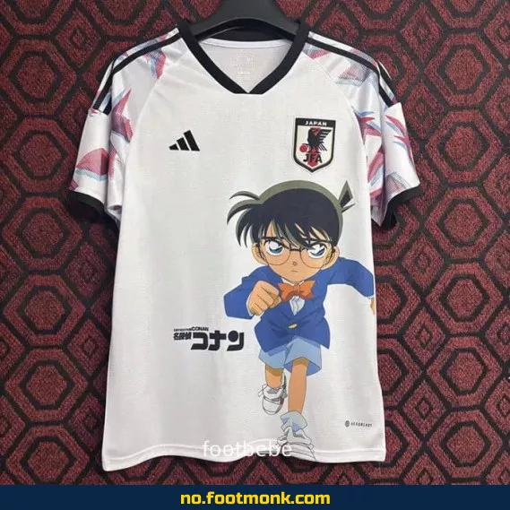 Japan 2024-2025 Hjemmedrakt Conan Hvit – Offisiell Fotballdrakt med Trykk – Fotballtrøye for Voksne og Barn