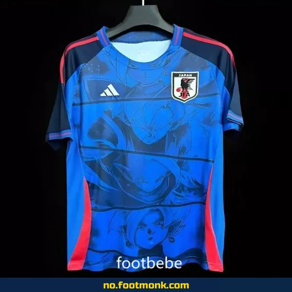Japansk Fotballdrakt 2024 Dragon Ball Kamp Blå – Offisiell Replica