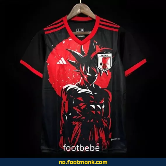 Fotballdrakt Japan 2024 Dragon Ball Goku rød/svart – Offisiell drakt, Replica, Med navn, Spesialdesign