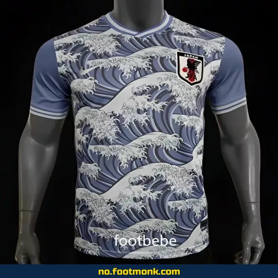 Fotballdrakt Japan 2024 – Spesialdesign 'Great Wave of Kanagawa' – Autentisk drakt for voksne og barn