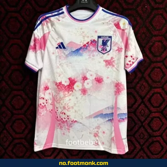 Spesiell utgave 2024 Japan fotballdrakt rosa hvit – autentisk fotballdrakt med navn
