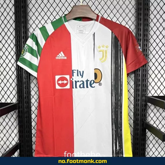 Juventus 2024 spesialdesign fotballdrakt – hvit/rød | Offisiell drakt for barn og voksne | Fotballdrakter på nett