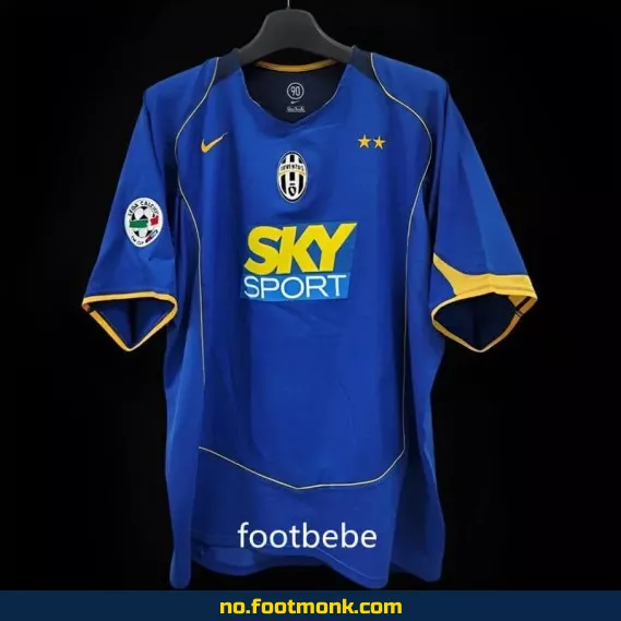 Juventus Vintage 2004-2005 Utendørs Fotballdrakt, Blå - Offisiell Replica