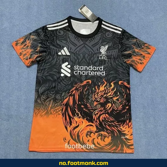 Liverpool FC 2024/2025 Orange Fotballdrakt med Liver Bird – Offisiell Fotballtrøye for Voksne og Barn