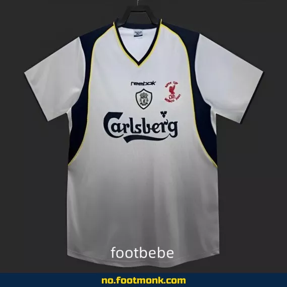 Liverpool Vintage Fotballdrakt 2001-2002 (Bortedrakt) – Autentisk Fotballtrøye for Voksne/Barn – Offisiell Klubbdrakt
