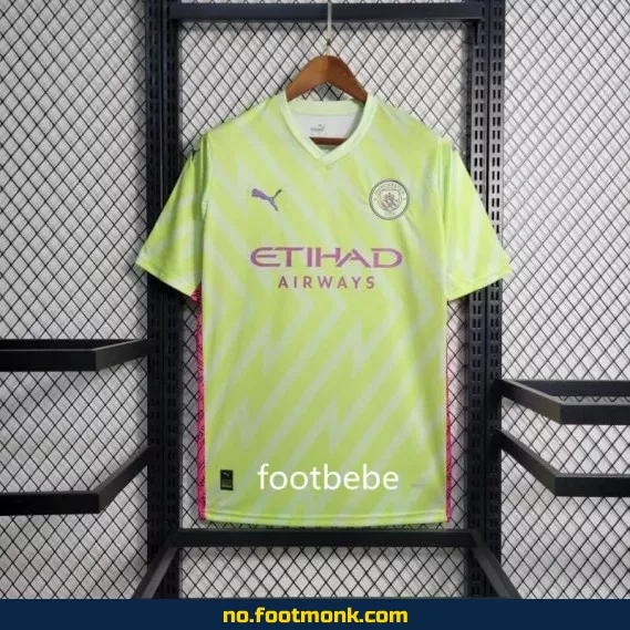 Manchester City 2023/2024 fotballdrakt – fluorescerende grønn | Offisiell drakt | Barn og voksen | Fotballtrøye med navn | Kjøp billige fotballdrakter online