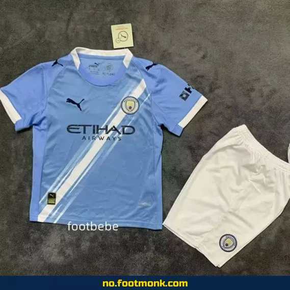 Manchester City hjemmedrakt for barn 2025-2026 – Kjøp offisiell fotballdrakt