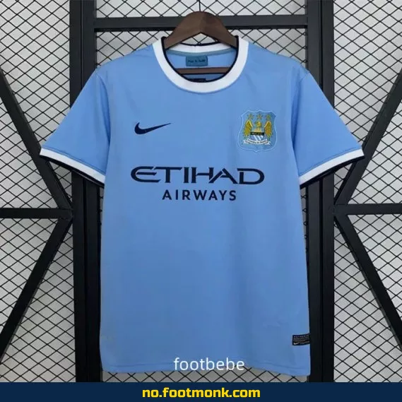 Manchester City Vintage Hjemmedrakt 2013-2014 – Autentisk Fotballdrakt for Voksne og Barn