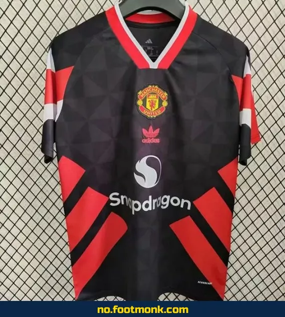 Manchester United Retro Fotballdrakt 2025-2026 – Svart | Offisiell Klubbdrakt | Fotballtrøye for Voksne og Barn | Kjøp Nå