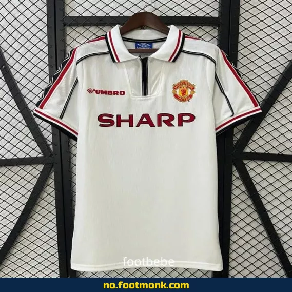 Manchester United Vintage Fotballdrakt 1998-1999 Hvit – Autentisk Retro Trøye