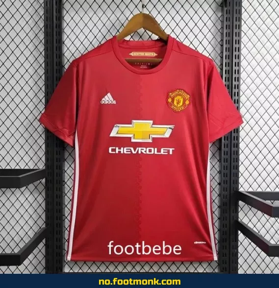 Manchester United Vintage Hjemmedrakt 2016/2017 – Fotballdrakt for Voksne/Barn, Offisiell Replica, Fotballtrøye med Trykk