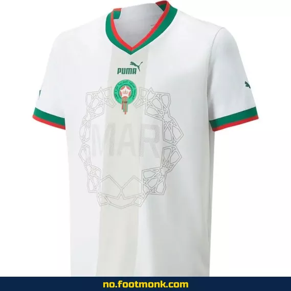 Maroc VM 2022 bortedrakt – Offisiell fotballdrakt med trykk | Kjøp billige fotballdrakter online
