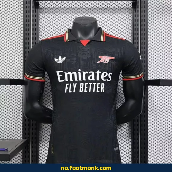 Arsenal Retro Fotballdrakt 2025-2026 – Svart | Offisiell Klubbdrakt | Barn og Voksne | Fotballtrøye med Navn | Kjøp Nå