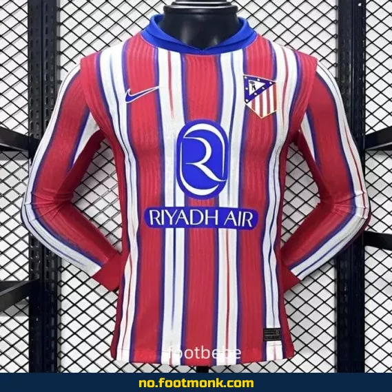 Atletico Madrid Hjemmedrakt 2024/2025 Langermet Fotballdrakt – Offisiell Klubbdrakt for Voksne og Barn