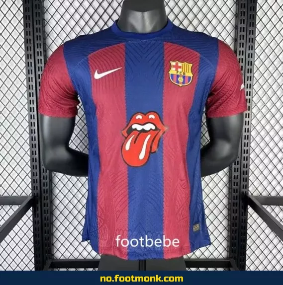 FC Barcelona 2023/2024 Rolling Stones Fotballdrakt – Offisiell Fotballtrøye for Voksne og Barn – Autentisk Replica med Trykk – Kjøp Nå i Nettbutikken