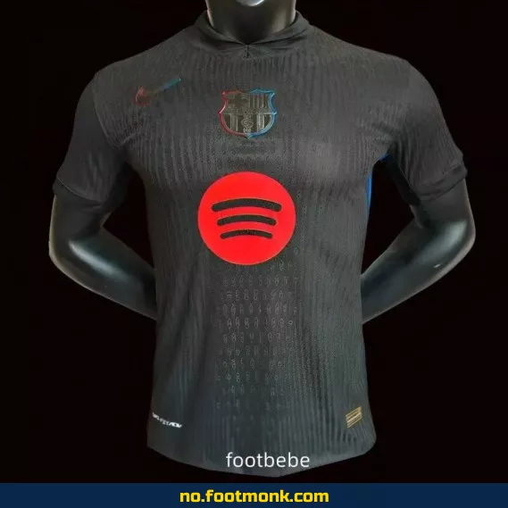 FC Barcelona 2024/2025 Bortetrøye Svart – Fotballdrakt for Voksne/Barn – Offisiell Replica