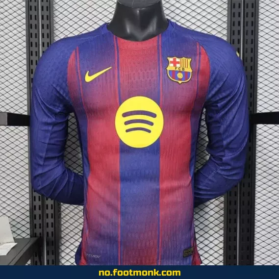 FC Barcelona Hjemmedrakt 2025/2026 Langermet Fotballdrakt – Offisiell Klubbdrakt for Voksne og Barn