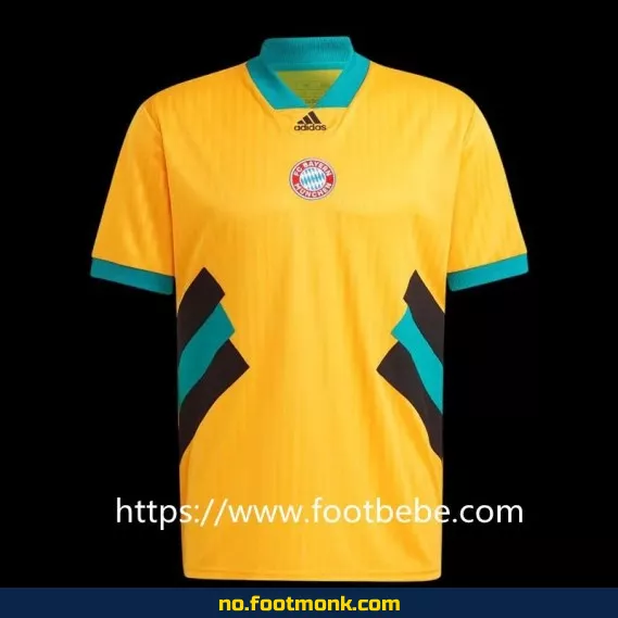 Bayern Munich 2023 Icons Remake Fotballdrakt – Gul (Authentisk Replica, Barn/Voksen) – Fotballtrøye fra Offisiell Kolleksjon