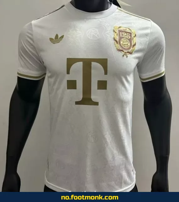 Bayern Munich 2025 Hjemmedrakt 125-årsjubileum Hvit – Offisiell Fotballdrakt for Voksne og Barn – Kjøp Nå