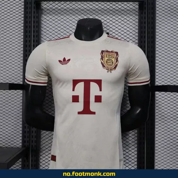Bayern Munich 2025 Hjemmedrakt – 125-årsjubileum (Offisiell Fotballdrakt, Voksen/Barn, Hvit)